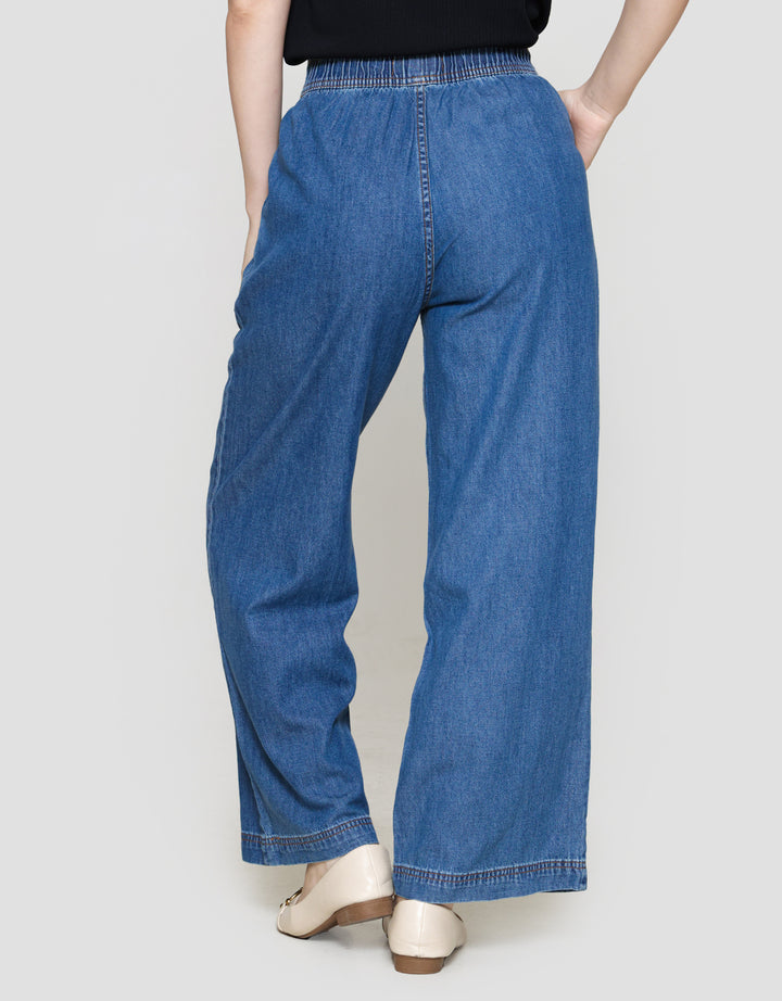 St. Yves Raw Washed Contrast Stitch Celana Denim Wanita