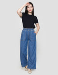 St. Yves Raw Washed Contrast Stitch Celana Denim Wanita