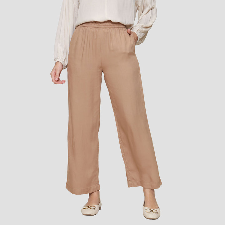 St Yves Relax Twill Viscose Wideleg Celana Panjang Wanita