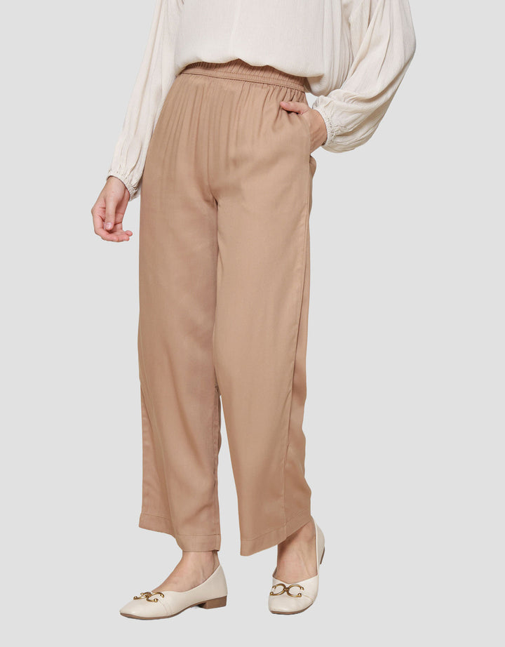 St. Yves Relax Twill Viscose Wideleg Celana Panjang Wanita