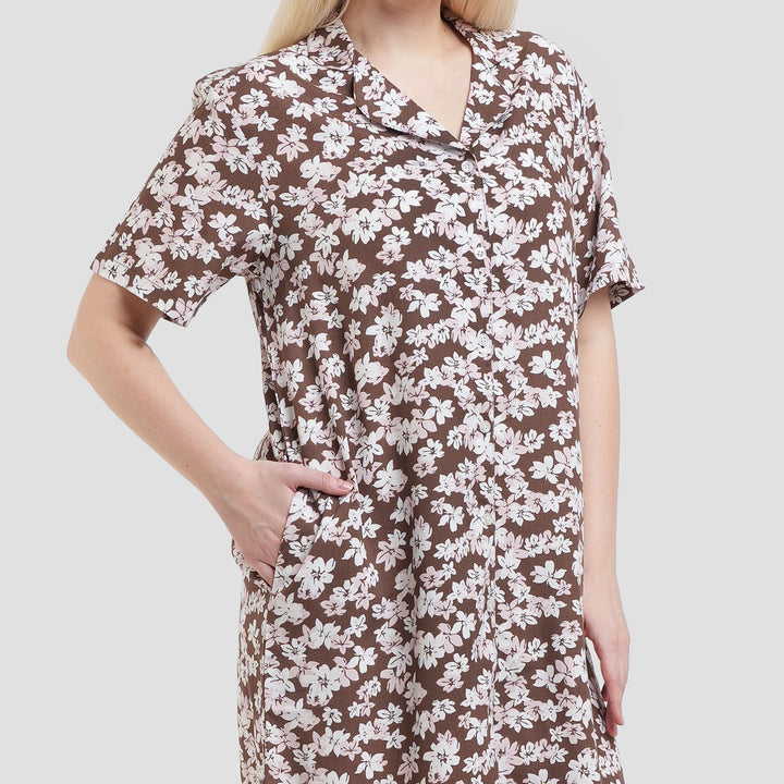 St. Yves Flower Dress Tidur Wanita