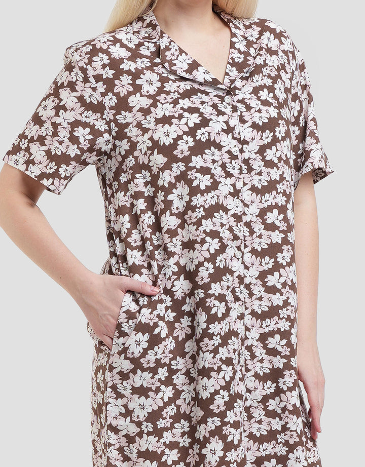 St. Yves Flower Dress Tidur Wanita