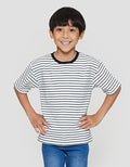 Little M Salur Texture Kaos Oversize Anak Laki-laki