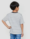 Little M Salur Texture Kaos Oversize Anak Laki-laki