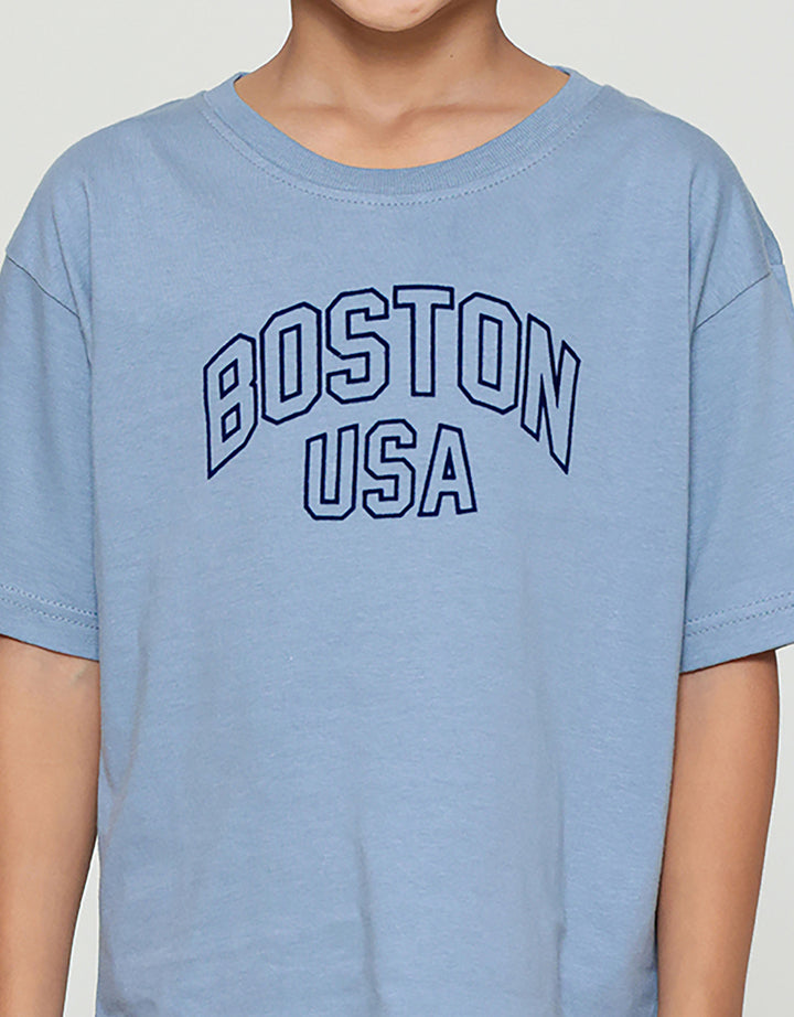 Little M Boston Usa Kaos Anak Laki-laki