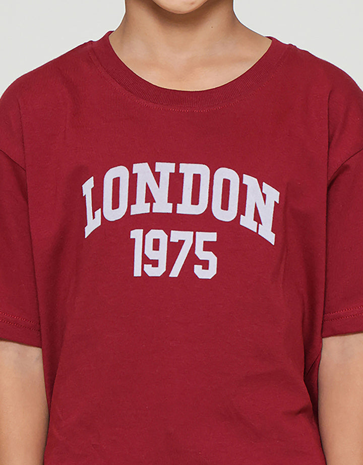 Little M London 1975 Kaos Anak Laki-laki