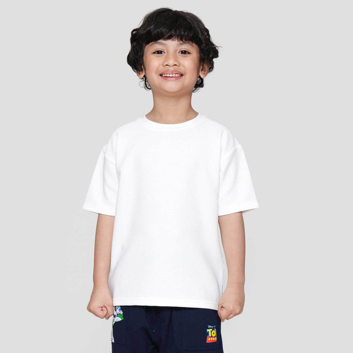 Little M Texture Ktg Kaos Oversize Anak Laki-laki