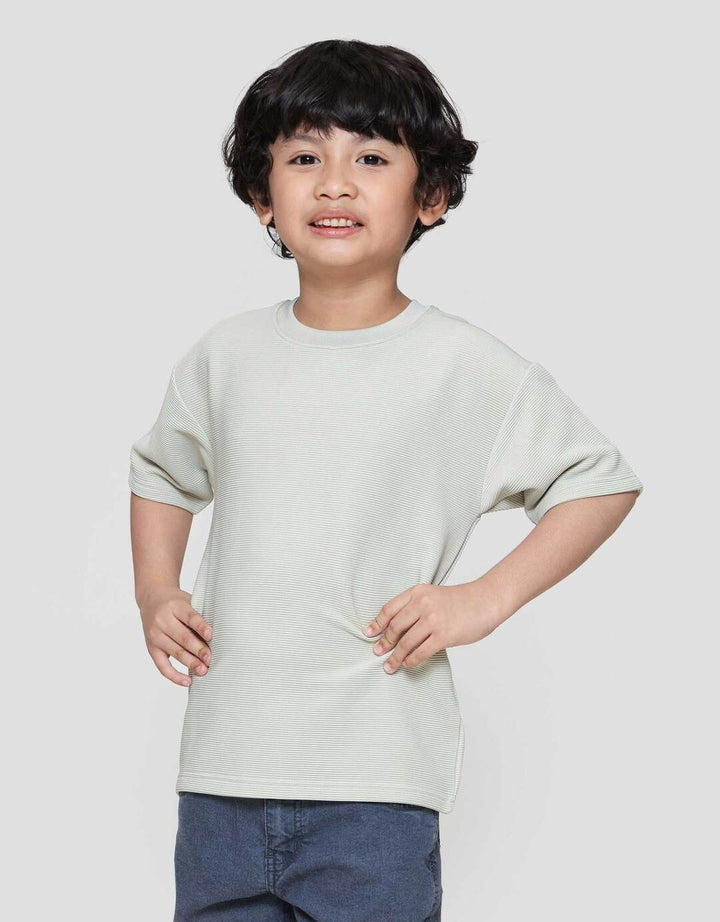 Little M Texture Ktg Kaos Oversize Anak Laki-laki