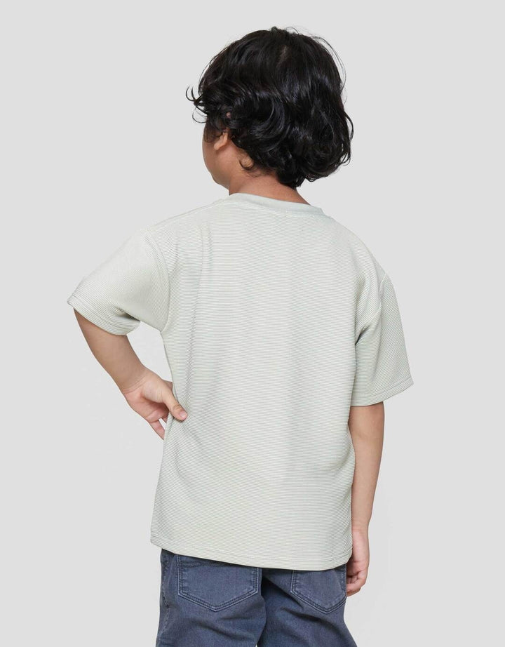 Little M Texture Ktg Kaos Oversize Anak Laki-laki