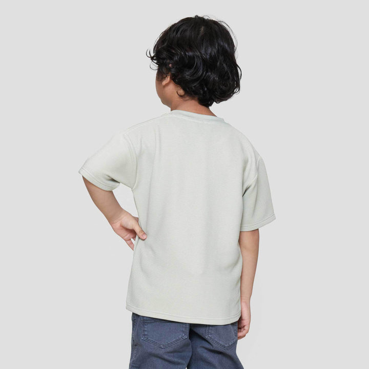 Little M Texture Ktg Kaos Oversize Anak Laki-laki