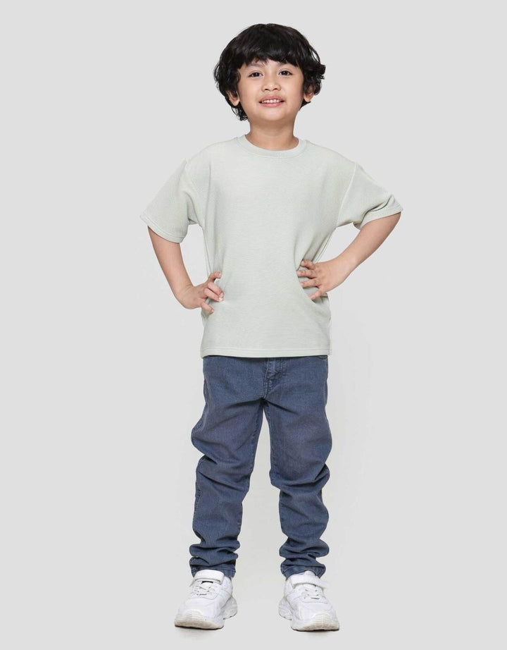 Little M Texture Ktg Kaos Oversize Anak Laki-laki