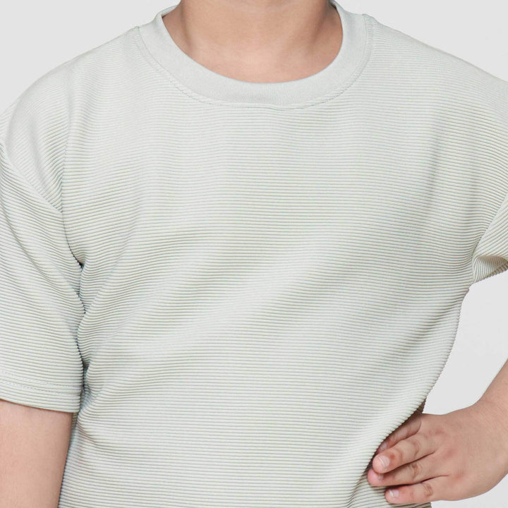 Little M Texture Ktg Kaos Oversize Anak Laki-laki