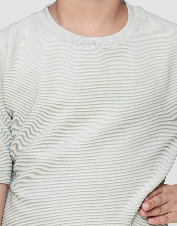 Little M Texture Ktg Kaos Oversize Anak Laki-laki