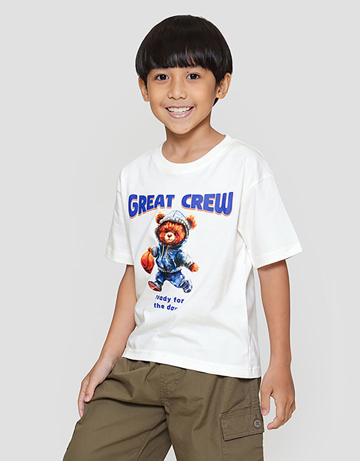 Little M Great Crew Kaos Oversize Anak Laki-laki