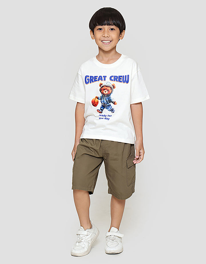 Little M Great Crew Kaos Oversize Anak Laki-laki