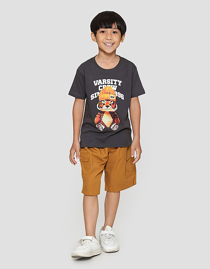 Little M Varsity Crew Kaos Oversize Anak Laki-laki