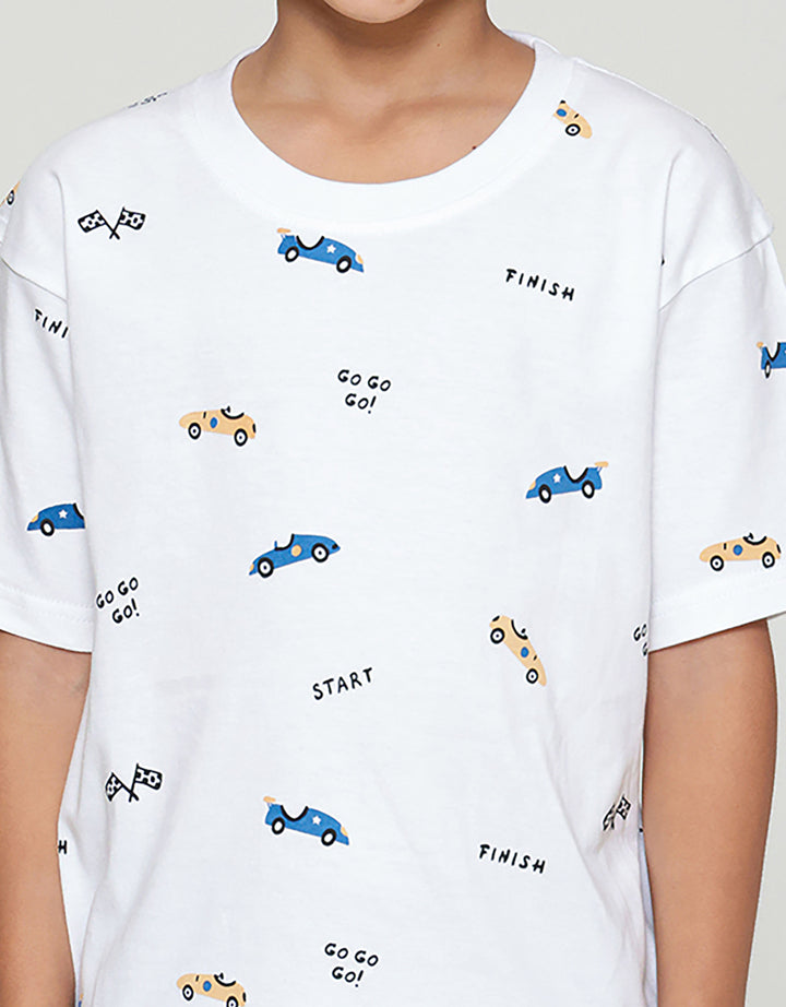Little M Fp Gogo Car Kaos Oversize Anak Laki-laki