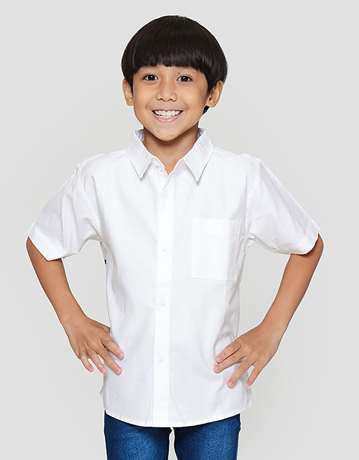 Little M Print Dino Kemeja Anak Laki-laki