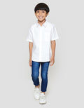 Little M Print Dino Kemeja Anak Laki-laki
