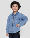 Little M Res Kantong Jaket Denim Anak Laki-laki