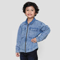 Little M Res Kantong Jaket Denim Anak Laki-laki