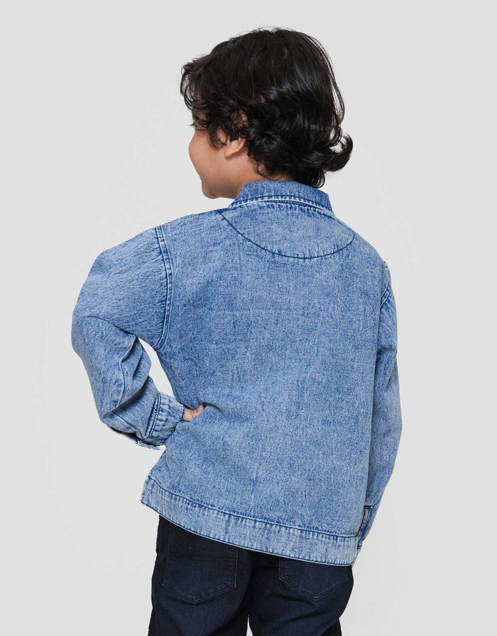 Little M Res Kantong Jaket Denim Anak Laki-laki