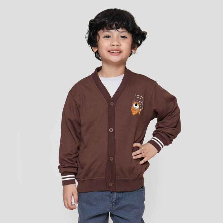Little M Cardigan Apl Bear Jaket Anak Laki-laki