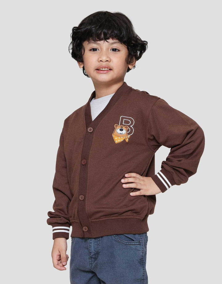 Little M Cardigan Apl Bear Jaket Anak Laki-laki