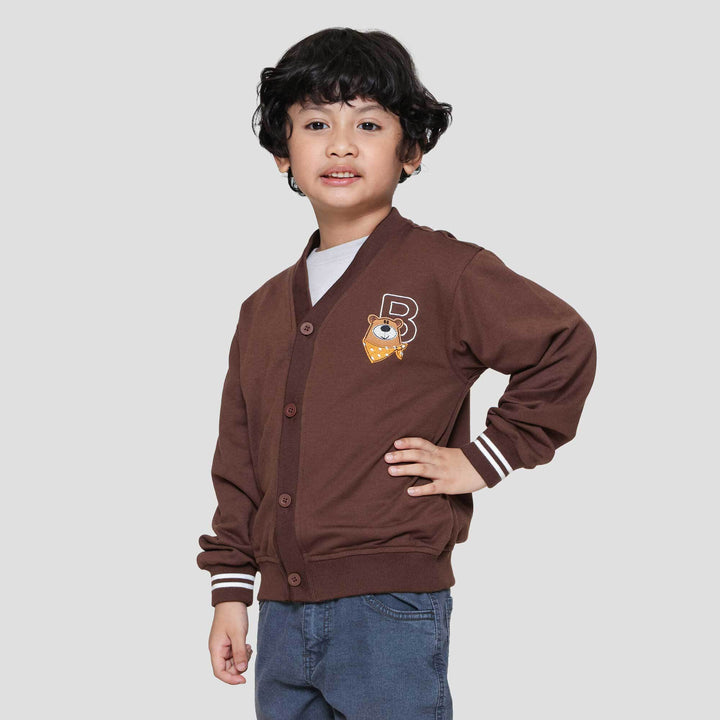 Little M Cardigan Apl Bear Jaket Anak Laki-laki