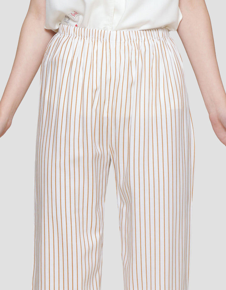 Disney Stripe Minnie Setelan Piyama Wanita