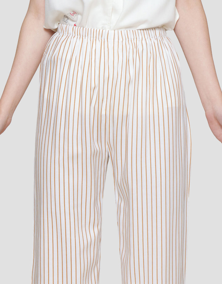 Disney Stripe Minnie Setelan Piyama Wanita