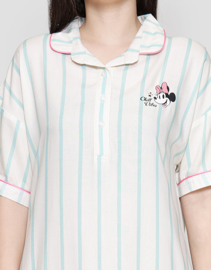 Disney Mickey N Friends Chill Vibes Midi Dress Wanita