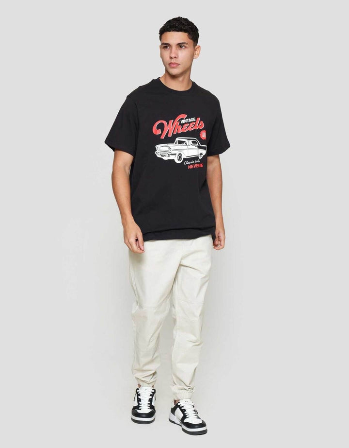 Aos Theme Rockstar Car Wheels Kaos Pria