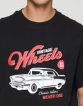 Aos Theme Rockstar Car Wheels Kaos Pria