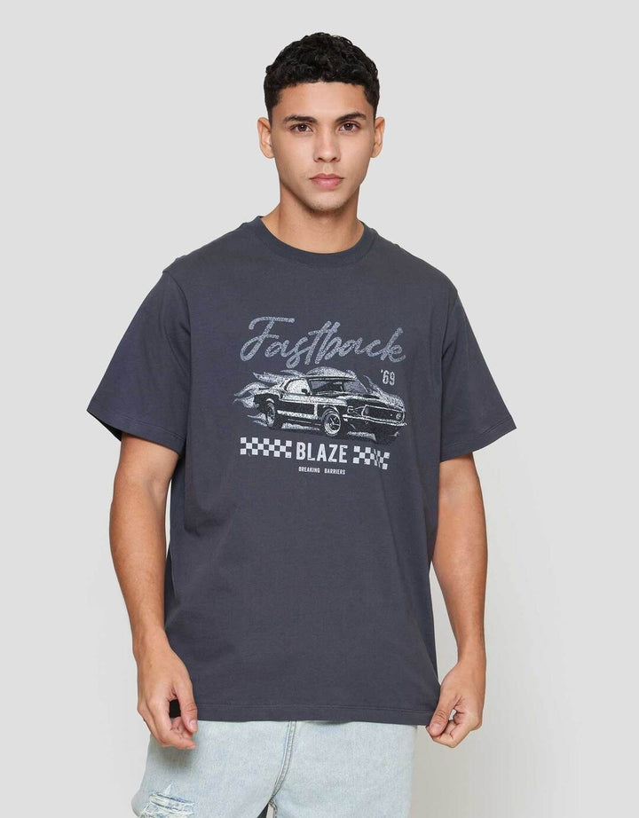 Aos Theme Rockstar Car Blaze Kaos Pria