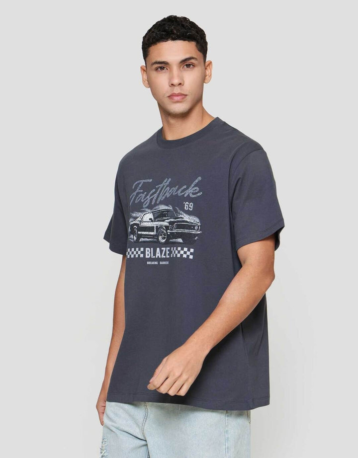 Aos Theme Rockstar Car Blaze Kaos Pria