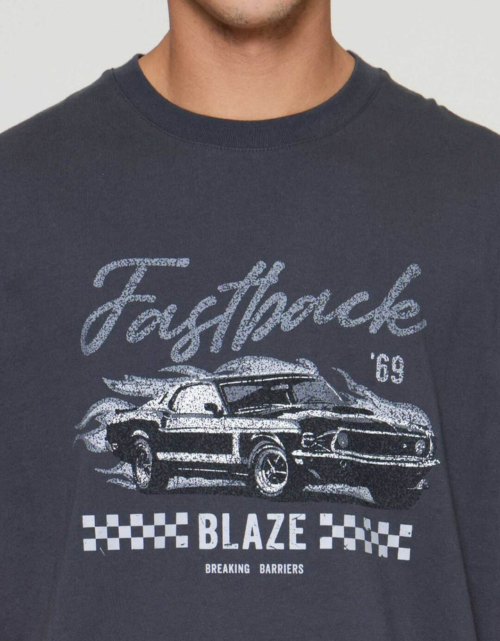 Aos Theme Rockstar Car Blaze Kaos Pria