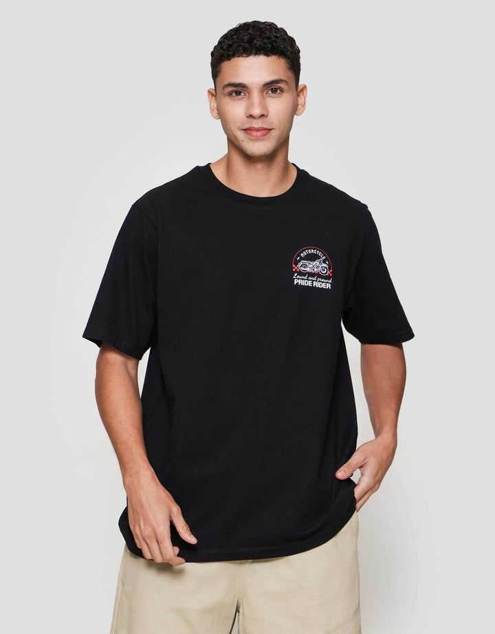 Aos Theme Rockstar Motorcycle Kaos Pria