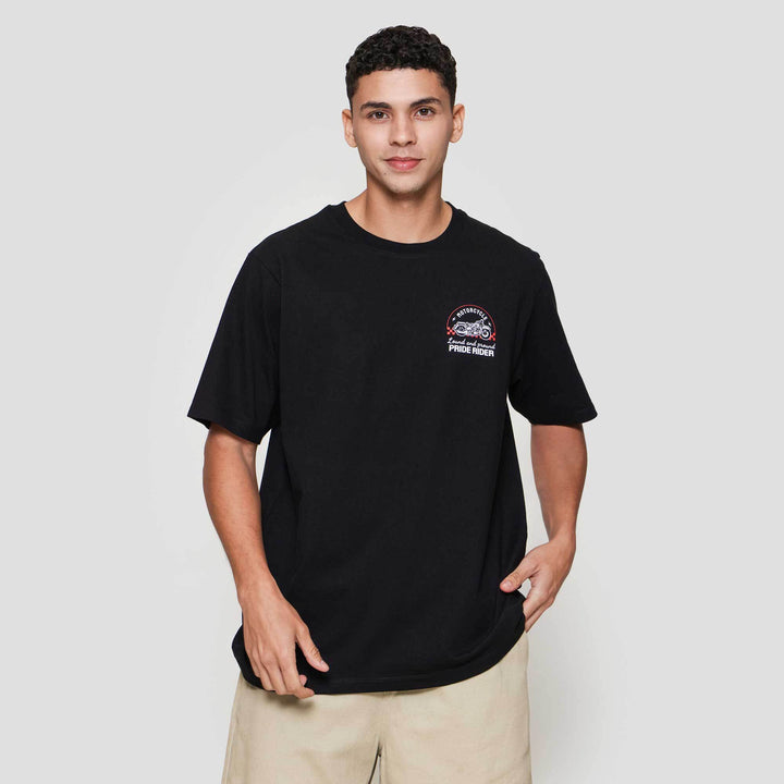 Aos Theme Rockstar Motorcycle Kaos Pria