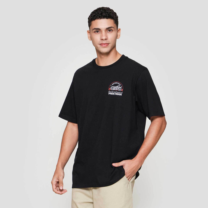 Aos Theme Rockstar Motorcycle Kaos Pria