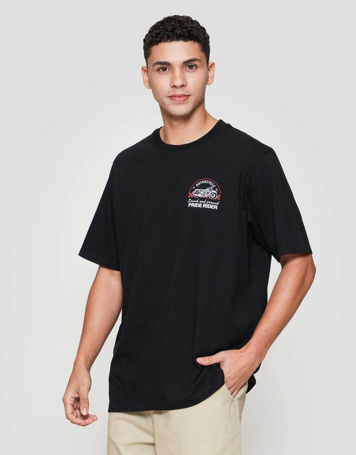 Aos Theme Rockstar Motorcycle Kaos Pria