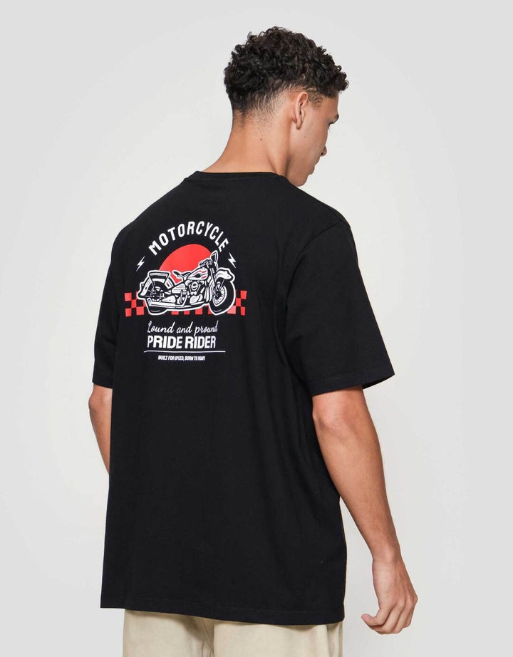 Aos Theme Rockstar Motorcycle Kaos Pria