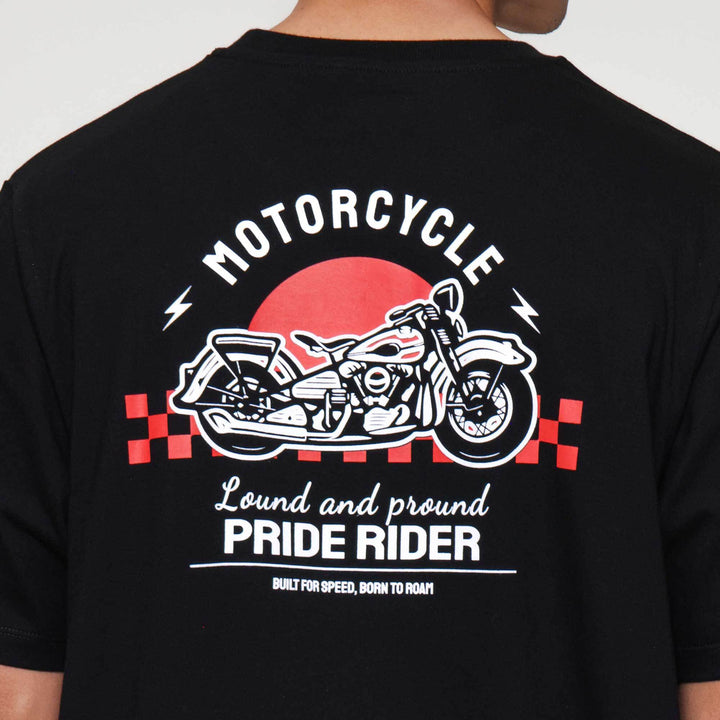 Aos Theme Rockstar Motorcycle Kaos Pria