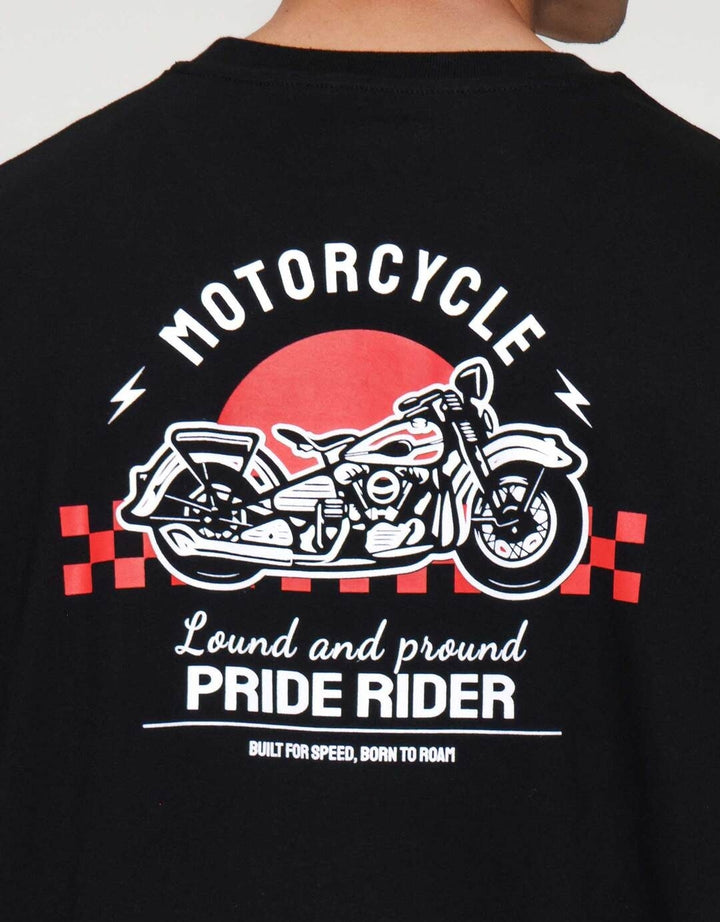 Aos Theme Rockstar Motorcycle Kaos Pria