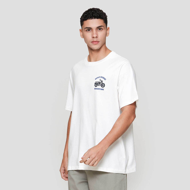 Aos Theme Rockstar Motorcycle Wild Ridge Kaos Pria