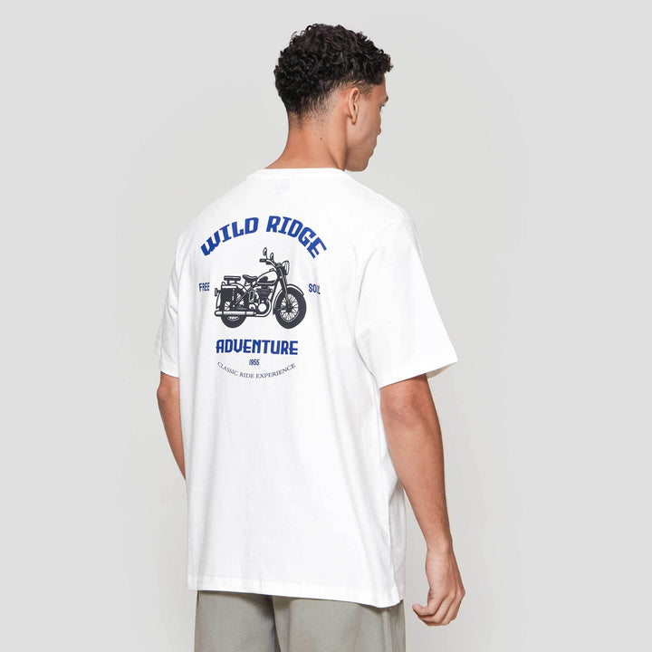Aos Theme Rockstar Motorcycle Wild Ridge Kaos Pria