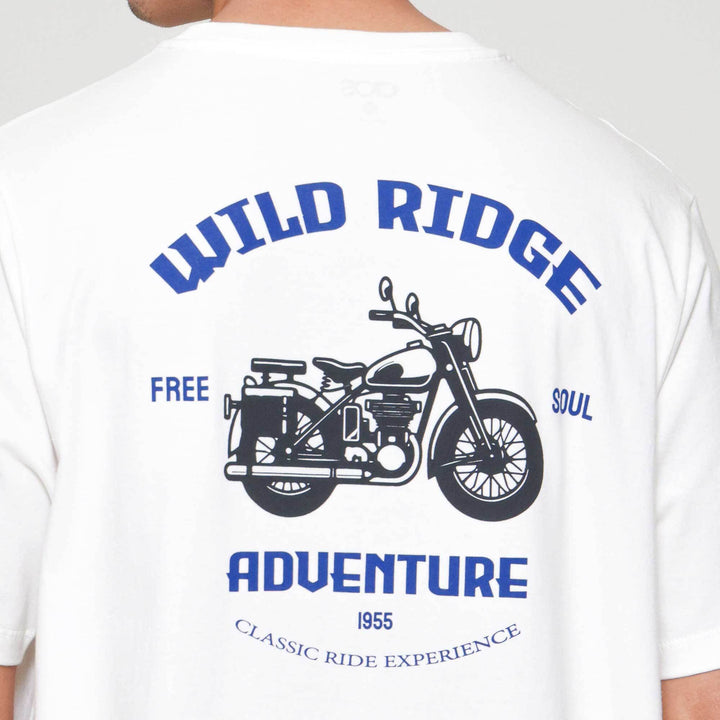 Aos Theme Rockstar Motorcycle Wild Ridge Kaos Pria
