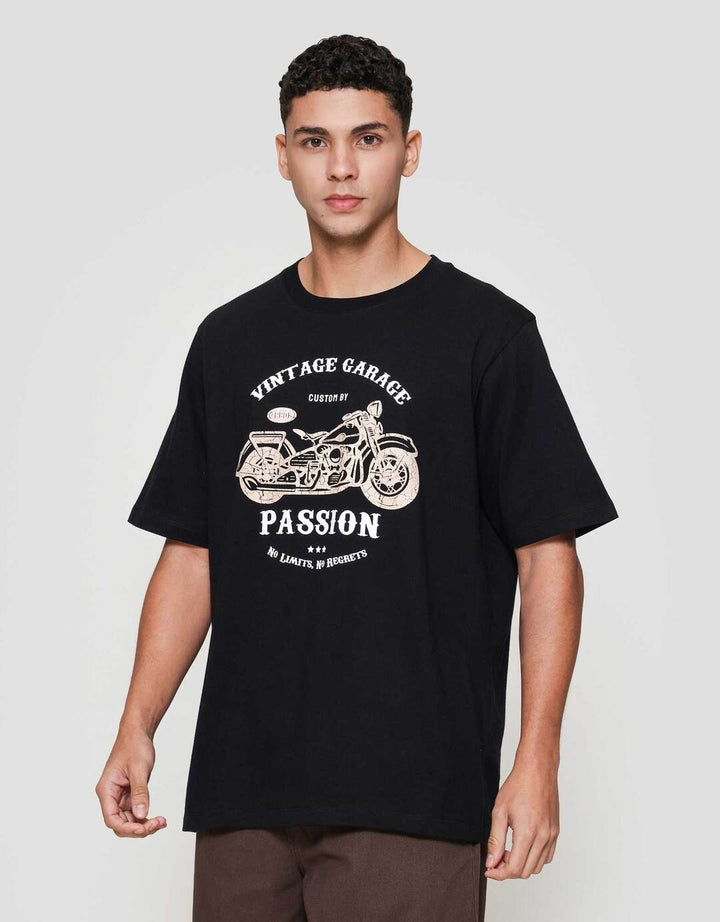 Aos Theme Rockstar Motorcycle Vintage Kaos Pria