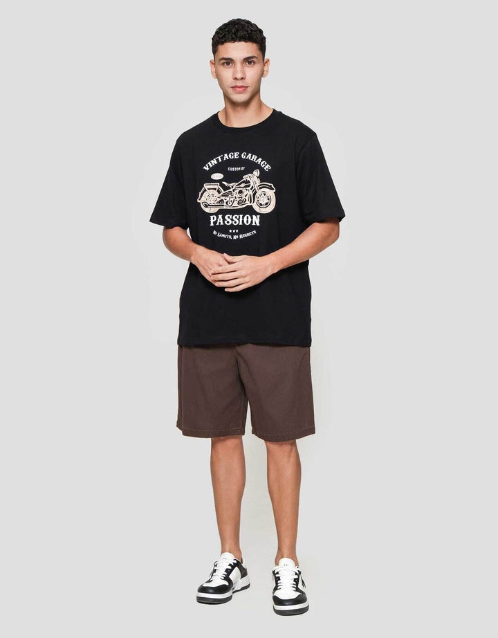 Aos Theme Rockstar Motorcycle Vintage Kaos Pria