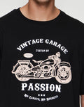 Aos Theme Rockstar Motorcycle Vintage Kaos Pria
